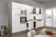 Cuisine équipée kitchenette Chêne York Blanc Oliver 370 CM respekta