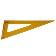 Equerre d'école en plastique jaune Elyte 60 cm