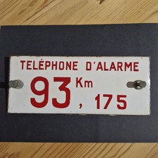 Ancienne Plaque Emaillee Sncf Telephone D Alarme