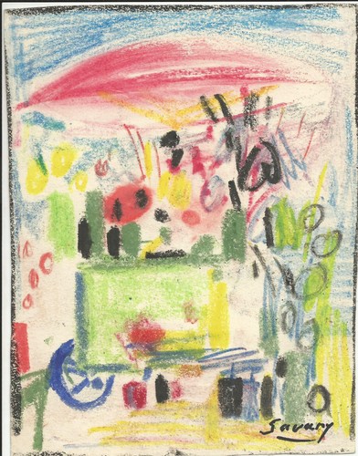 Savary robert pastel sur - savary,