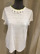 Très Beau Haut Lin Soie Blanc