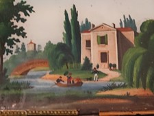 Boîte fixé sous verre 19eme