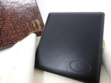Ancienne boite porte cigarette Dunhill cuir noir doré avec boite Allemagne Authe