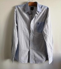 Chemise bleue à rayures coton