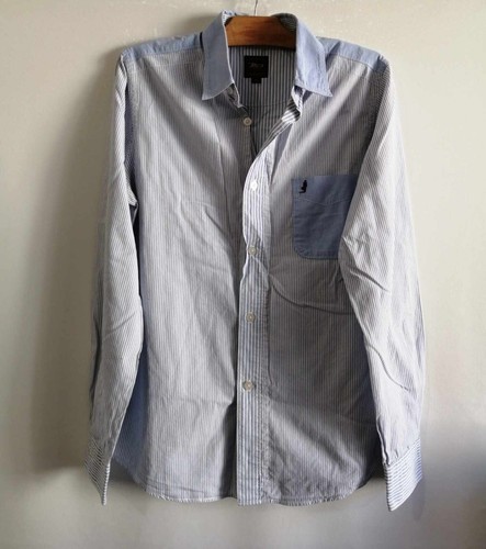 Chemise bleue rayures coton - chemise, à