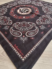 VINTAGE 90S NEUF DE STOCK BANDANA MARLBORO CLASSICS NOIR WESTERN FOLK TENDANCE
