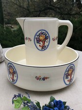 Ensemble de toilette Broc Vasque ancien signé numéroté