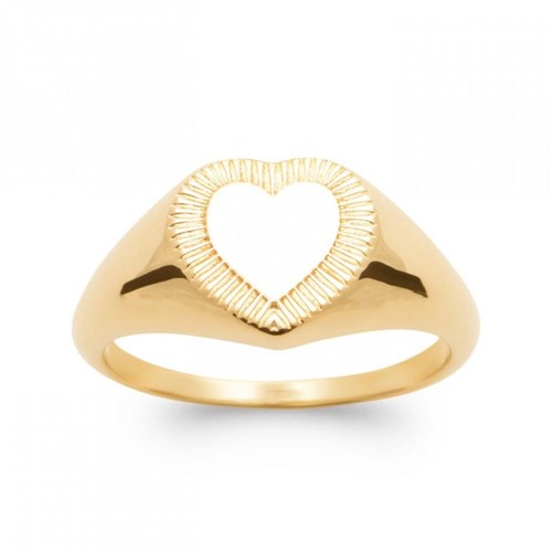 Bague forme jonc avec coeur