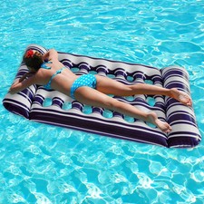 Bouée Matelas Gonflable Pneumatique Piscine Bain Lit Flottant 136x70cm