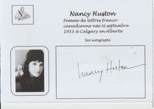 Nancy Huston  avec signature authentique