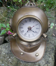 Pendule Marine Casque de Scaphandrier Bronze DECO style Marine dans l'état 20cm