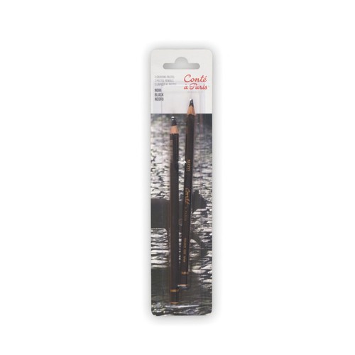 Crayons pastel noir conté - -,