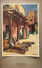 GRAVURE ALGERIE : Marché de