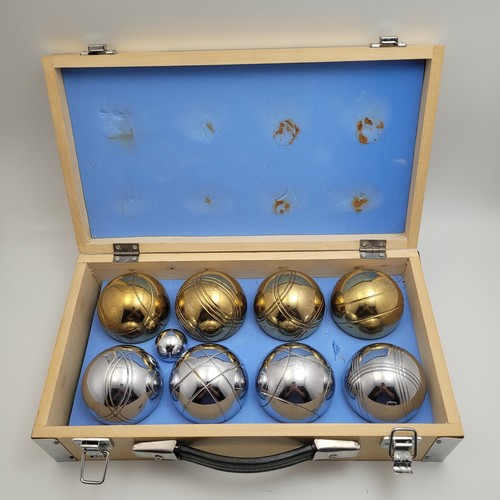 Vintage chrome gold petanque - gold,