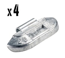 lot de 4 plombs zinc de 20G pour équilibrage pneus auto jantes acier - NEUF 