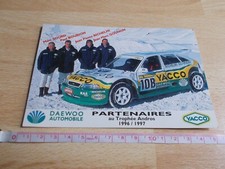 Carte DAEWOO AUTOMOBILE - YACCO - TROPHÉE ANDROS 1996/1997