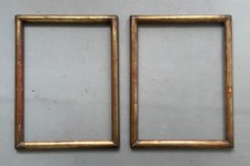 Paire de cadres dorés, XIXe, cadres anciens, 43 x 33 cm