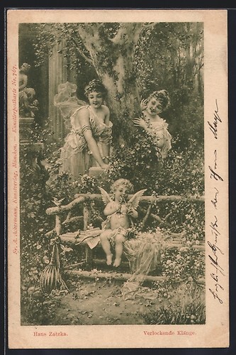 Carte postale artiste hans - carte,
