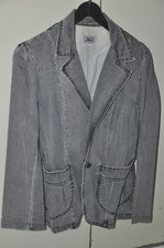 Veste en jean marque OBER - taille petit 44 - 100%coton - coloris gris bleu