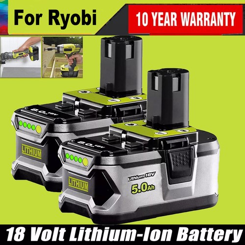 0ah pour ryobi batterie - 2x, 5,0ah