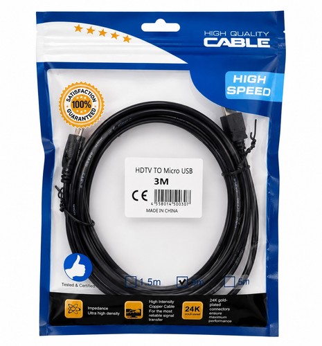 Câble hdmi vers micro - câble, 3m