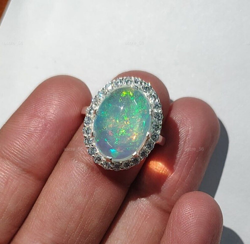 Bague fiançailles opale - de,