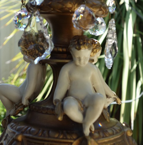 Cherub chandelier lamp - lamp, vintage