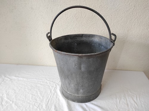 Ancien seau galvanisée zinc - ancien,