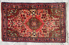 small Sarouk Persian rug tapis persan Orient teppich pink rose 101 x 62 cm