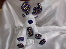 Doudou, peluche, élan, renne blanc, bleu marine, motif Noël, Passion Beauté 2017