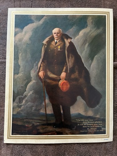 Estampe portrait pétain - estampe,