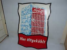 ancienne plaque plv publicitaire coca cola / en carton / 58cm x 40cm