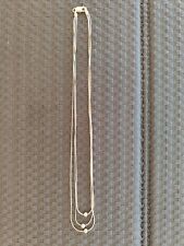 Collier chaine trois rangs avec perle bijoux Argent Massif 925 (A52A)