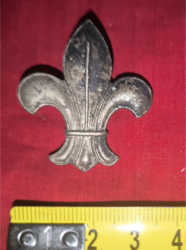 Fleur lys métal argenté - métal,