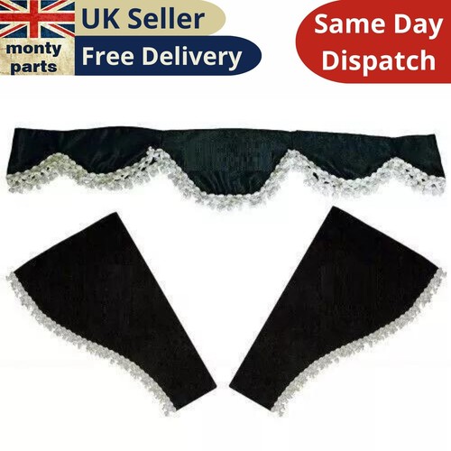 Set 3pcs fenêtre - 3pcs, lambrequins