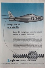 2/1954 PUB SAGINAW STEERING GEAR REPUBLIC F-84F THUNDERSTREAK ORIGINAL AD