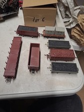 JOUEF HO Lot De 7  WAGONS PLAT Ridelle Porte Charbon Etc 