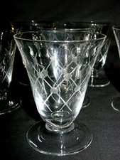 Ancien verre art deco x 8 -