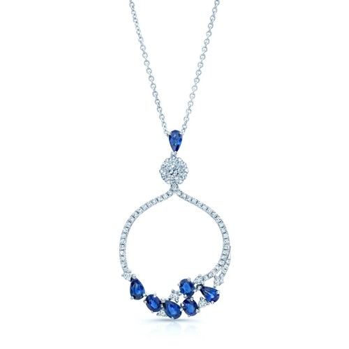 14k blanc diamant saphir - blanc,