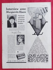 Publicité de presse: Trousseau de Malles Louis VUITTON Savon PALMOLIVE 1931