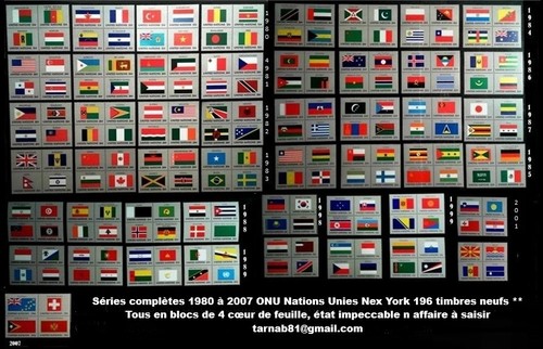 Onu 196 drapeaux nations - nations, unies