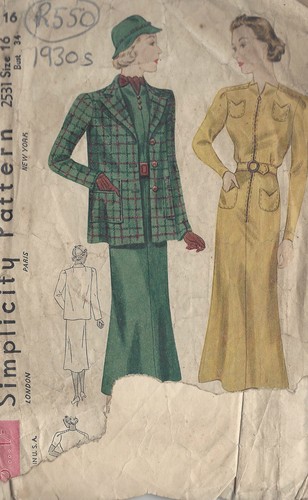 1930s vintage couture motif - vintage,