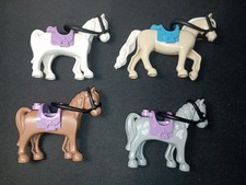 LEGO Friends Animals / Animaux Lot – 4 Chevaux / Horses + Saddle + Bridle