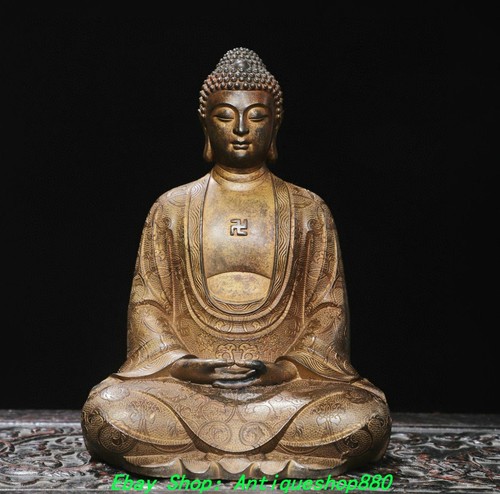 Old xizang bronze gilt - 9''old,
