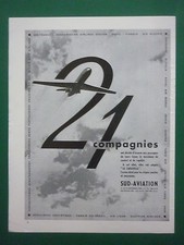 10/1962 PUB SUD AVIATION CARAVELLE AIRLINER 21 AIRLINES RAM VARIG VASP FRENCH AD