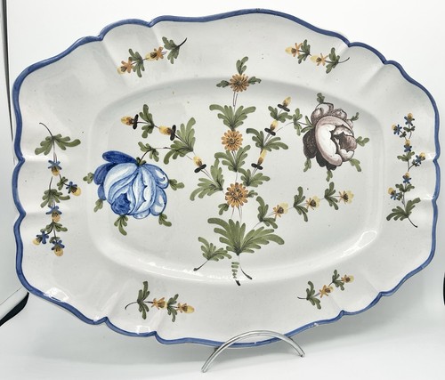 Grand plat faïence
