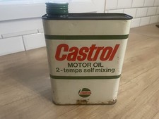 Castrol 2 Temps Bidon D’huile En Métal Vide 2L 