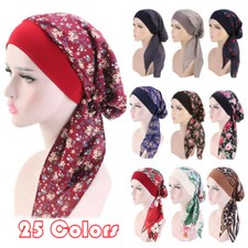 Turban Musulman Hijab Cancer Foulard Chimio Perte De Cheveux Chapeau Pré-  /