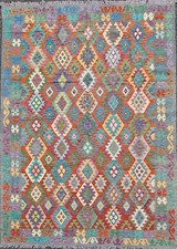 Tapis kilim en laine tissé à la main style ancien 300 x 200 cm