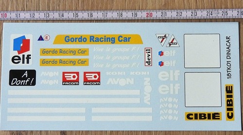 Planche decal 18ème - decal, 1/18ème